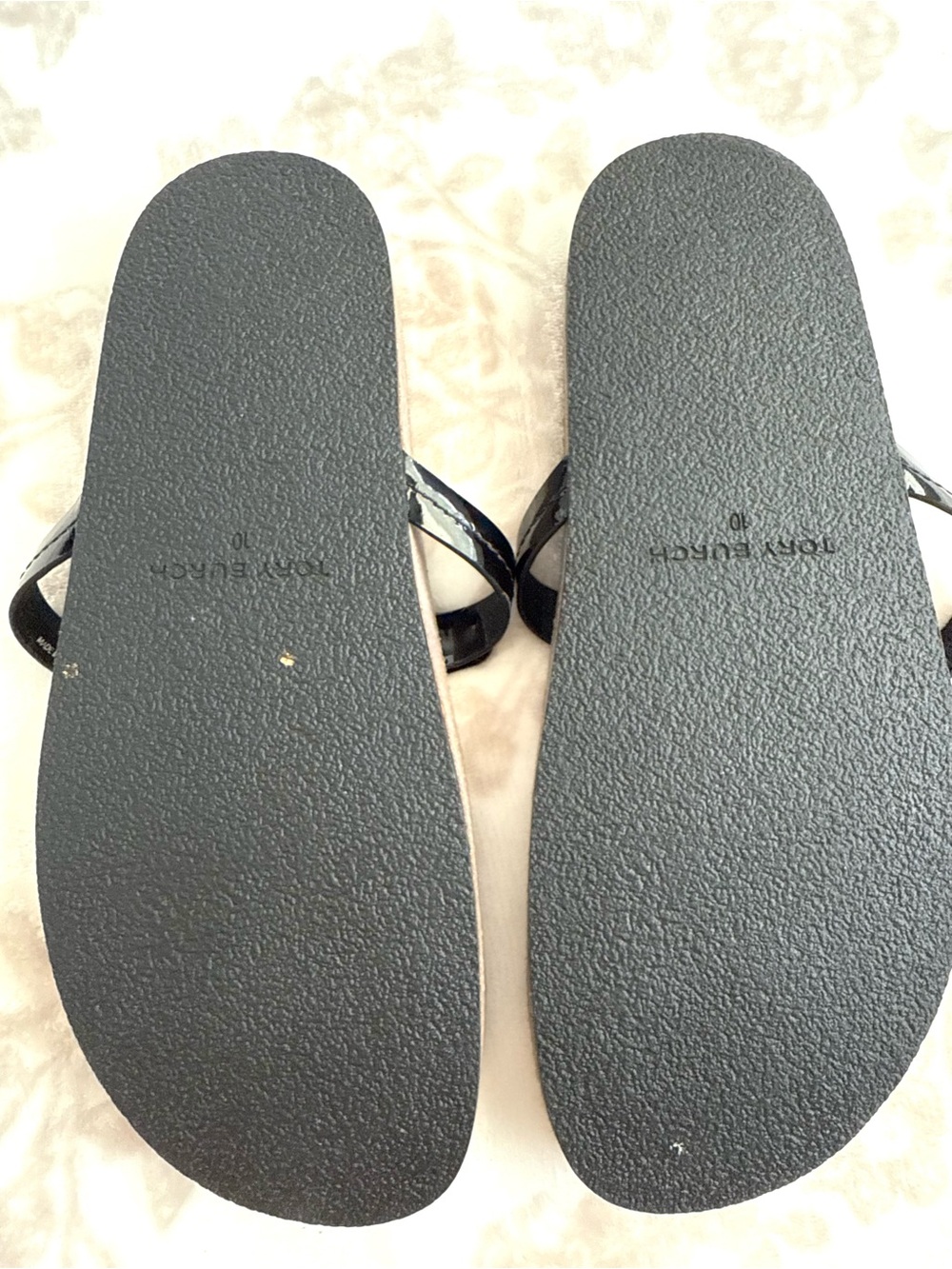 EUC Tory Burch Miller Cloud Black Patent Leather Sandals - Picture 9 of 12